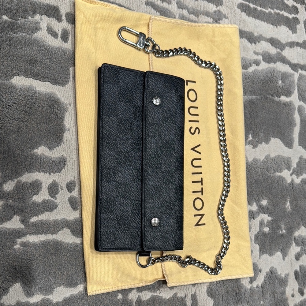 Louis Vuitton Black Chain Wallet